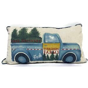 Sleigh Hill Country Christmas Throw Accent Pillow 21 x 12 Evergreen Farms